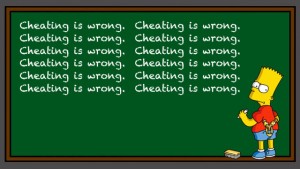 Cheating is wrong